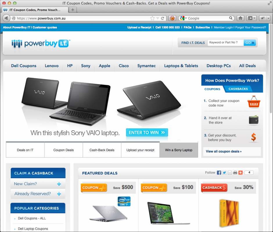 PowerBuy Homepage Sep 2012